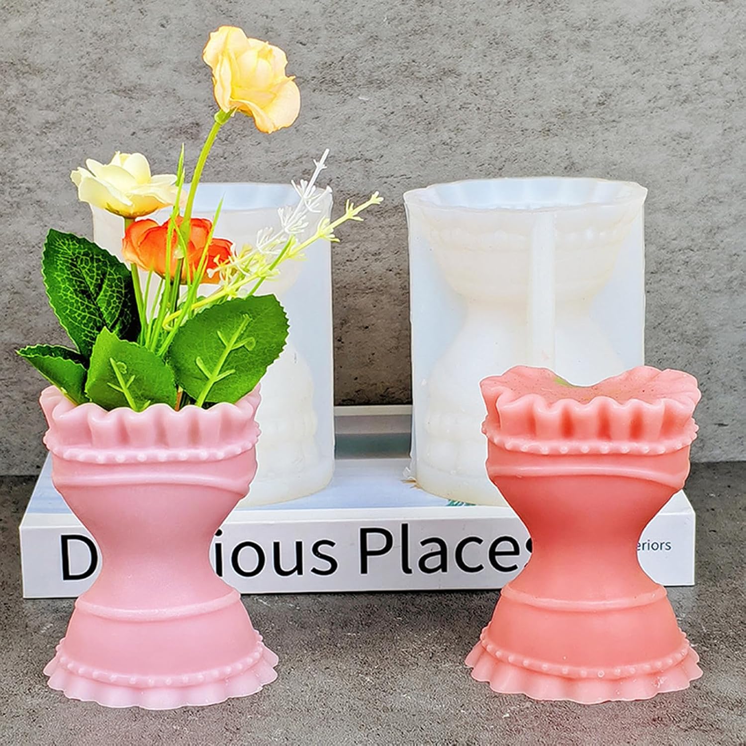 Wedding Dress Vase Cement Clay Mold Plaster Flower Pot Silicone Mold Concrete Succulent Flowerpot Pen Holder Epoxy Resin Mold
