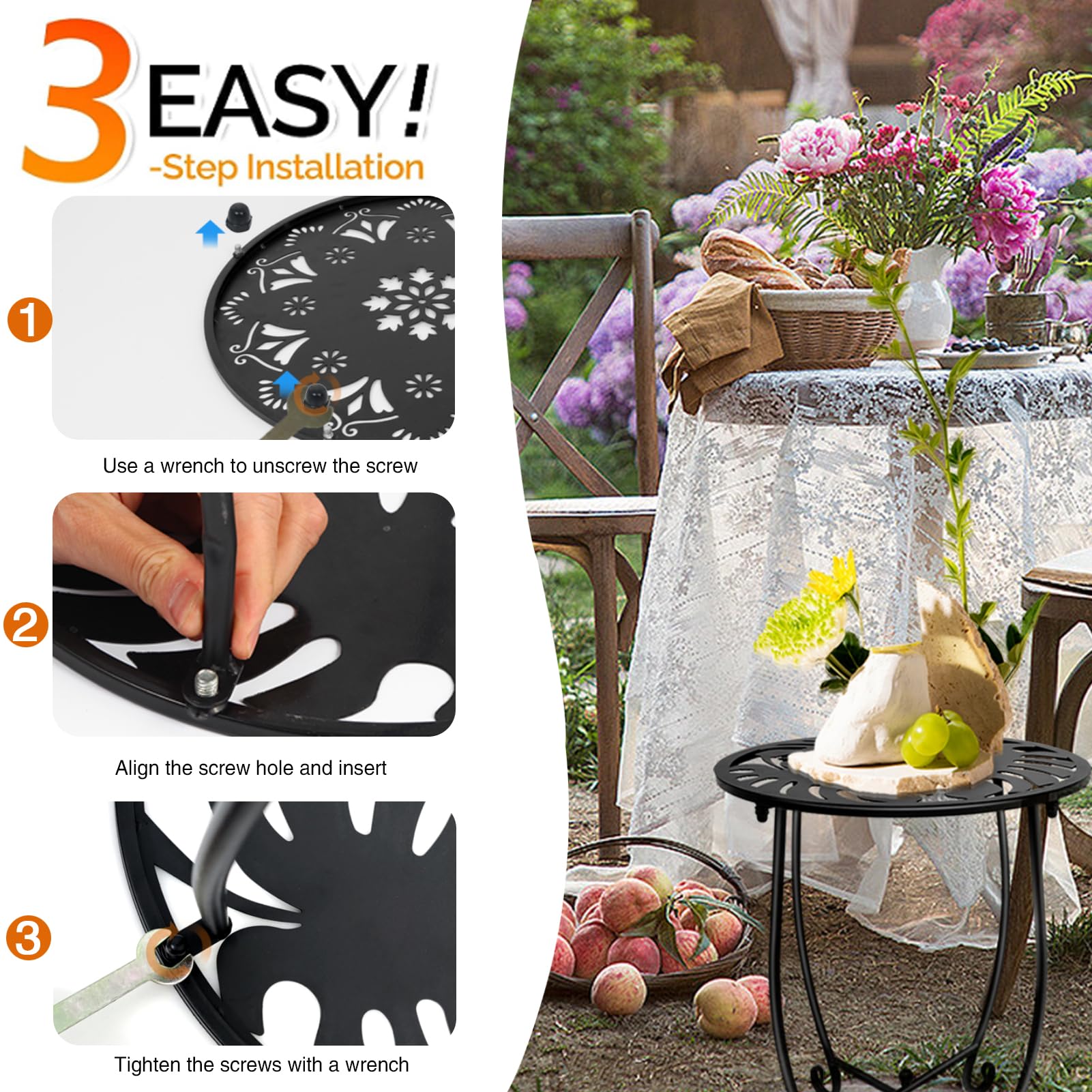 Best Outdoor Side Tables of 2026: Vetted Picks 1 Fashion&cool Outdoor Side Tables, Weather Resistant Metal Patio Side Table, Smal - product photo