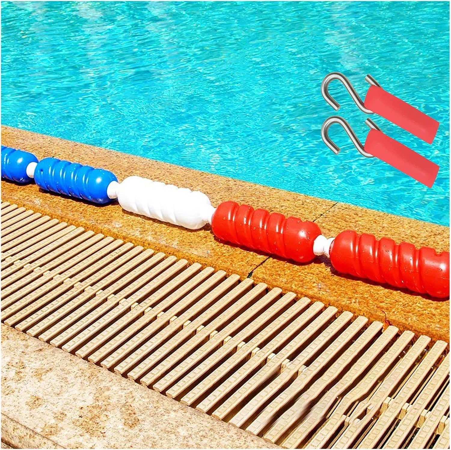 Bouées anti-rayures de piscine 9cm pour diviser les lignes de nage en protégeant le bassin