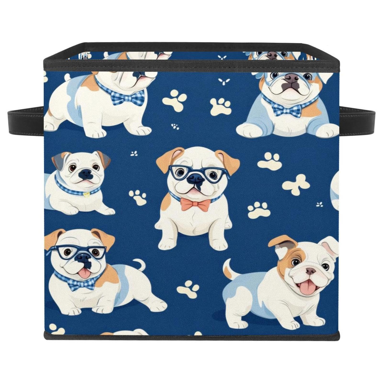 Placard cube bouledogue boîte de rangement de vêtements pliable en tissu Oxford robuste