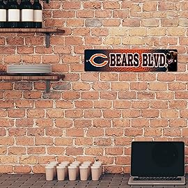 Rico Industries NFL Chicago Bears 16-Inch Plastic Street Sign Dcor