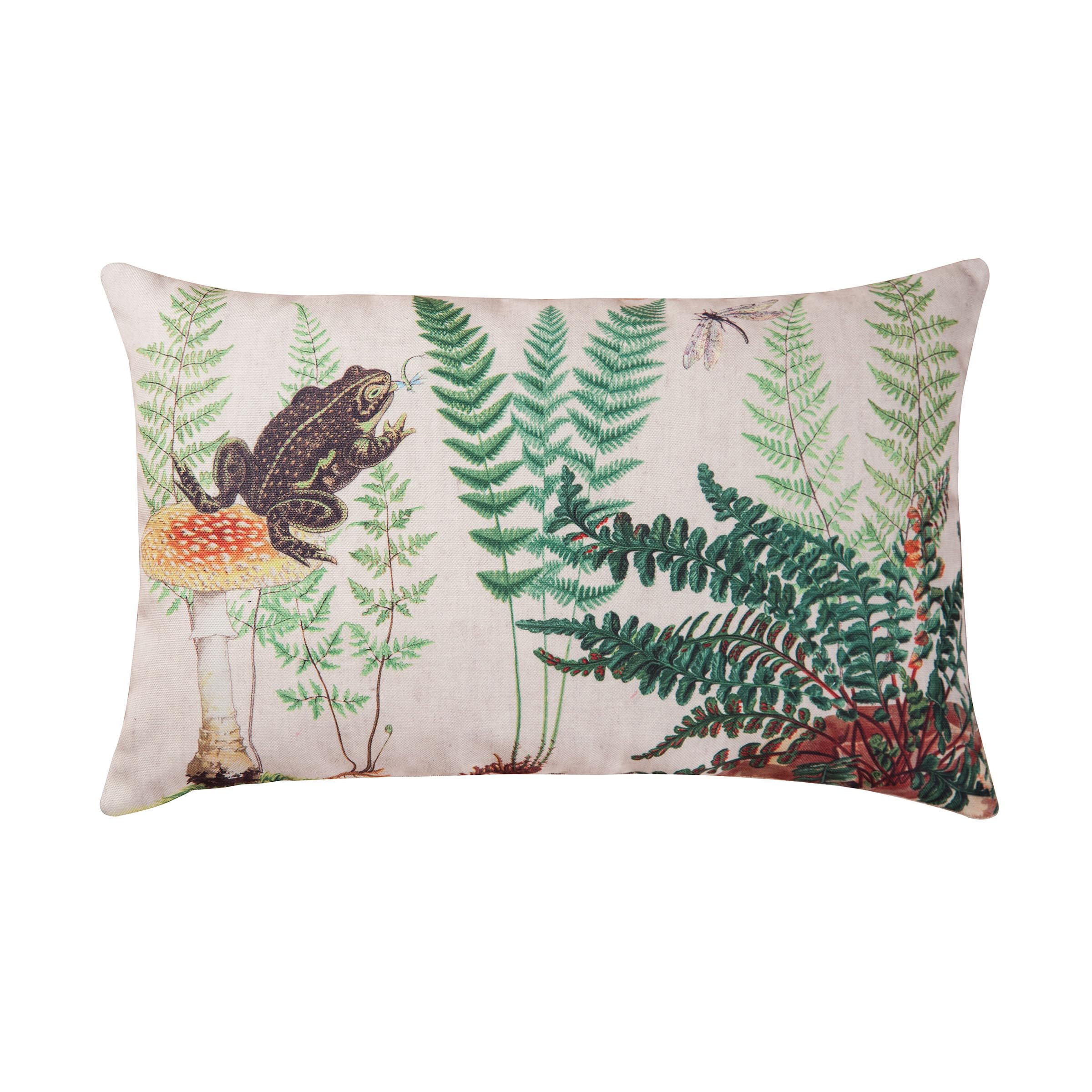 C&F Home Fern & Frog Garden Botanical Premium Indoor/Outdoor Pillow Patio Decor Decoration Accent Throw Pillow 14 x 22 Green
