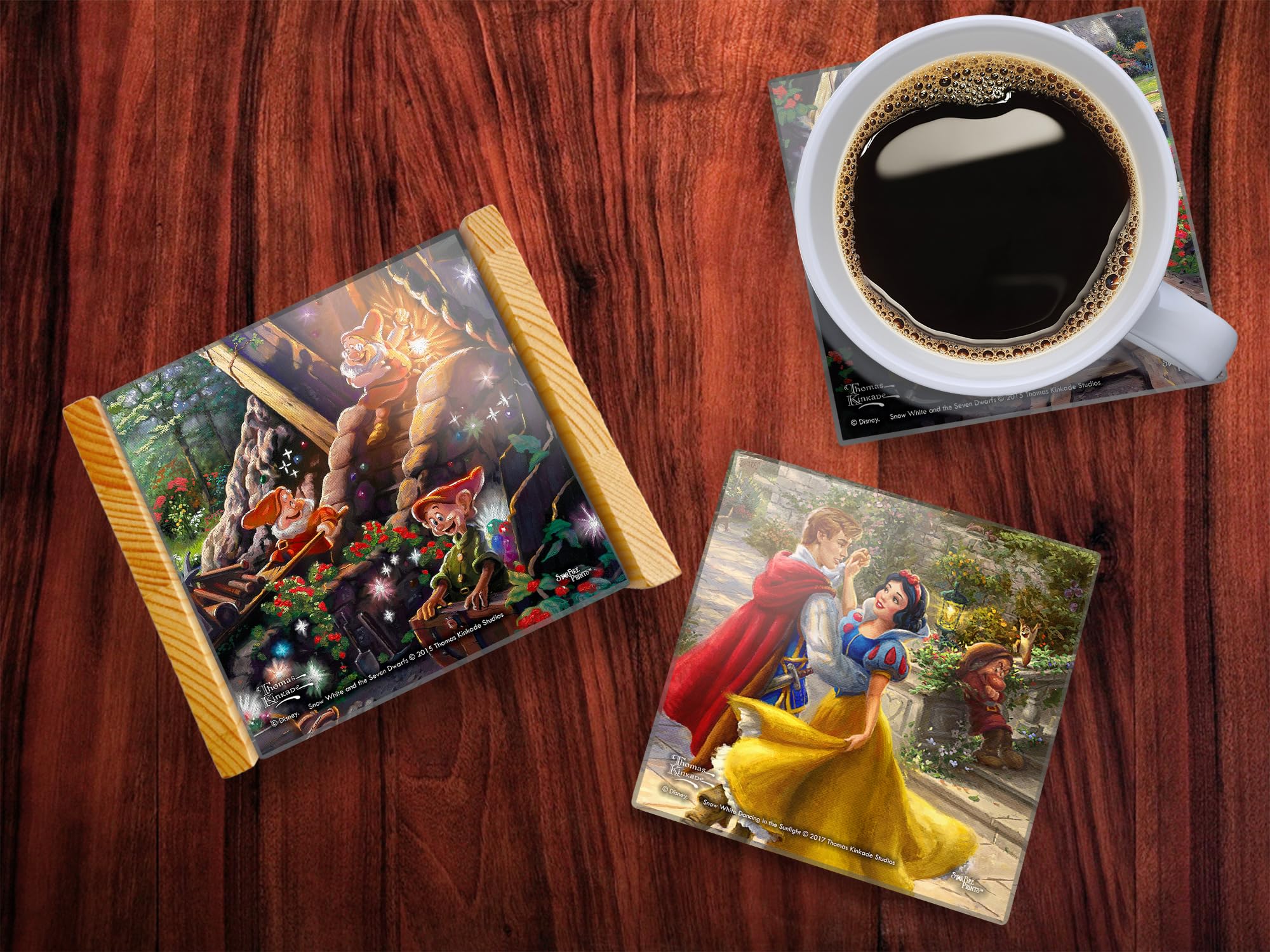 Amazon.com | Disney Trend Setters Glass Coaster Set – Snow White