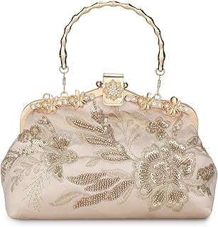 UBORSE 1920s Vintage Clutch Purse Beaded Evening Bag for Women Formal Bridal Sequin Handbag Clutch for Wedding/Prom/Cocktail | 1920s, Vintage, Beaded, Formal, Bridal, Sequin