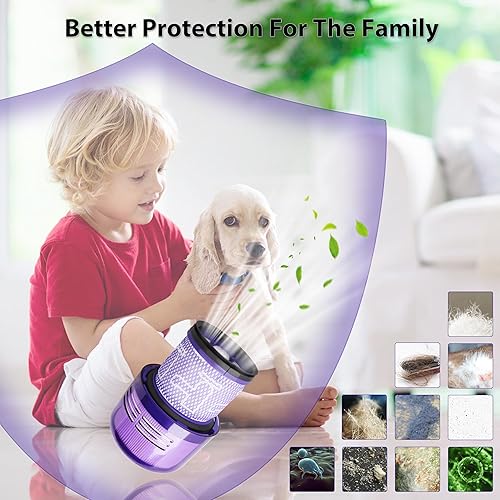 Miniatura 7 de Paquete de 4 filtros de vacío V11 de repuesto para Dyson V11 Torque Drive V11 Animal V11 Extra V15 Detectar filtro de aspiradora inalámbrico, para