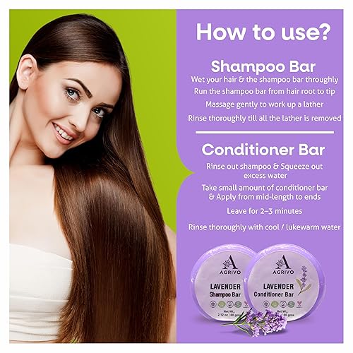 Miniatura 5 de Barra de champú y acondicionador (2.12 oz), fortalece y da volumen a todo tipo de cabello, champú anticaspa para mujeres y hombres, barra de