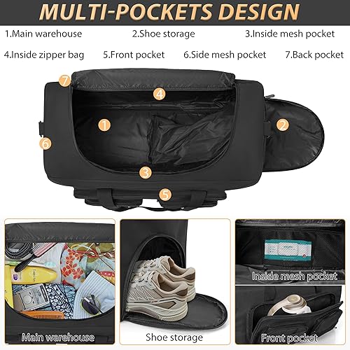 Miniatura 3 de OUUTMEE Bolsa de lona táctica militar para hombre, bolsa de gimnasio deportiva de viaje, bolsa de entrenamiento de fitness, bolsa de mano con