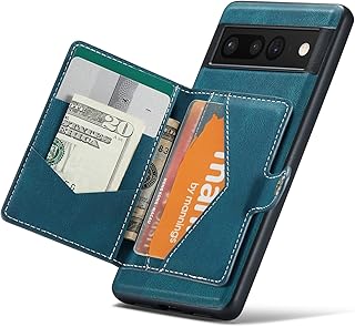 HXY Case for Google Pixel 7 2022, Detachable Magnetic Wallet Credit Card Cash Slot Case Cover Support Wireless Charging Functional Kickstand Compatible with Google Pixel 7 2022 (Blue)