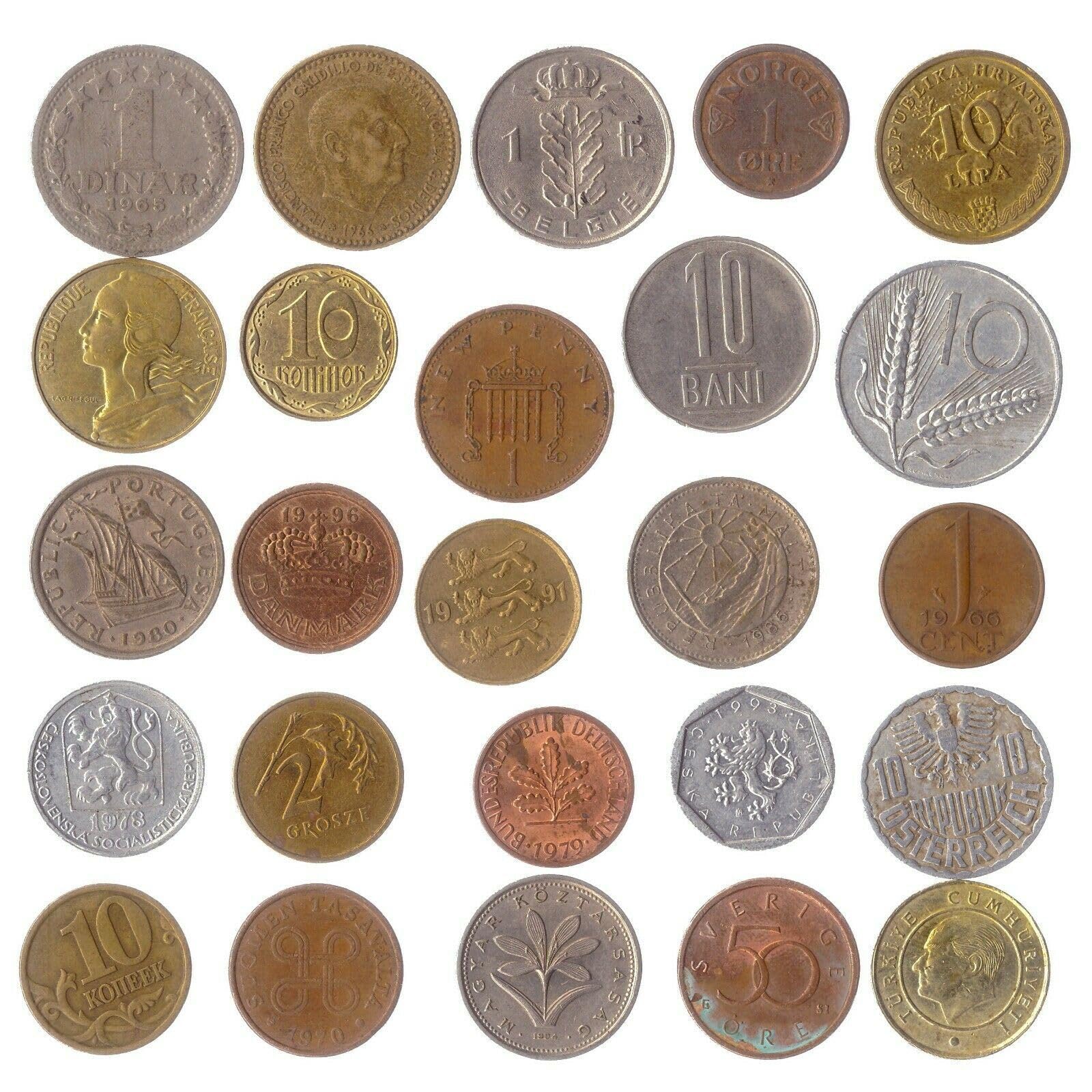 European Coin Collection - 20 Different Coins - Monarchs, Animals, Plants, Heraldics, and More - Historic Europe Set for Collectors - Image 2