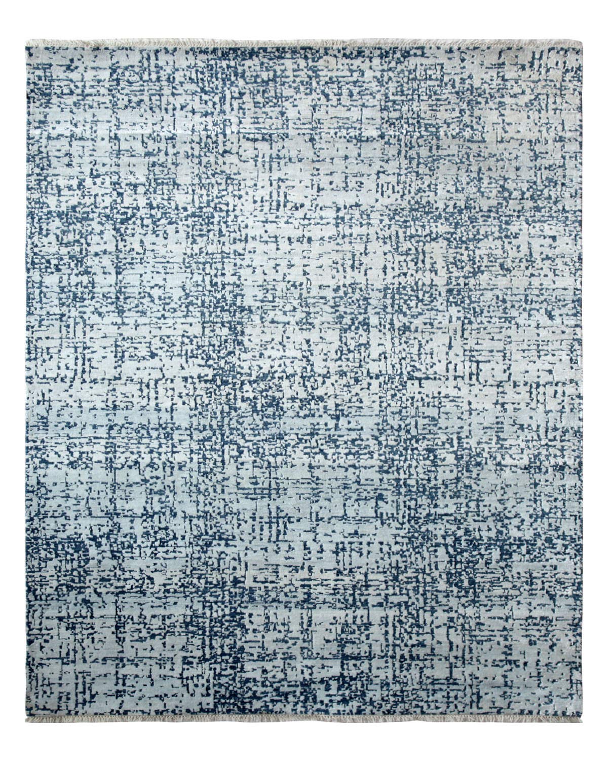 Solo Rugs Stella Modern Hand Knotted Area Rug, 5' x 8', Blue
