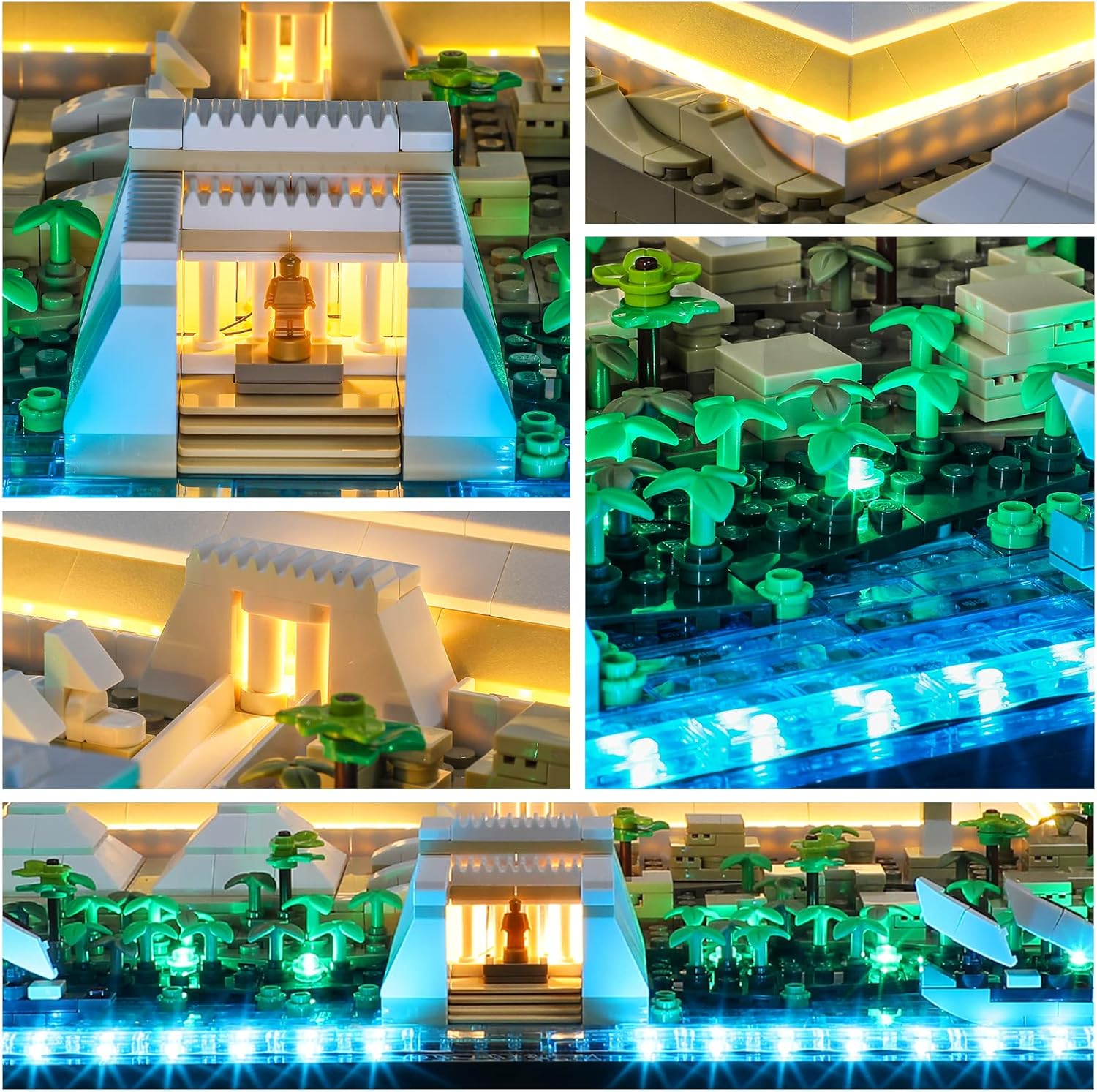 GEAMENT LED Light Kit Compatible with Lego Great Pyramid of Giza - Lighting Set for Architecture 21058 Building Model (Model Set Not Included)