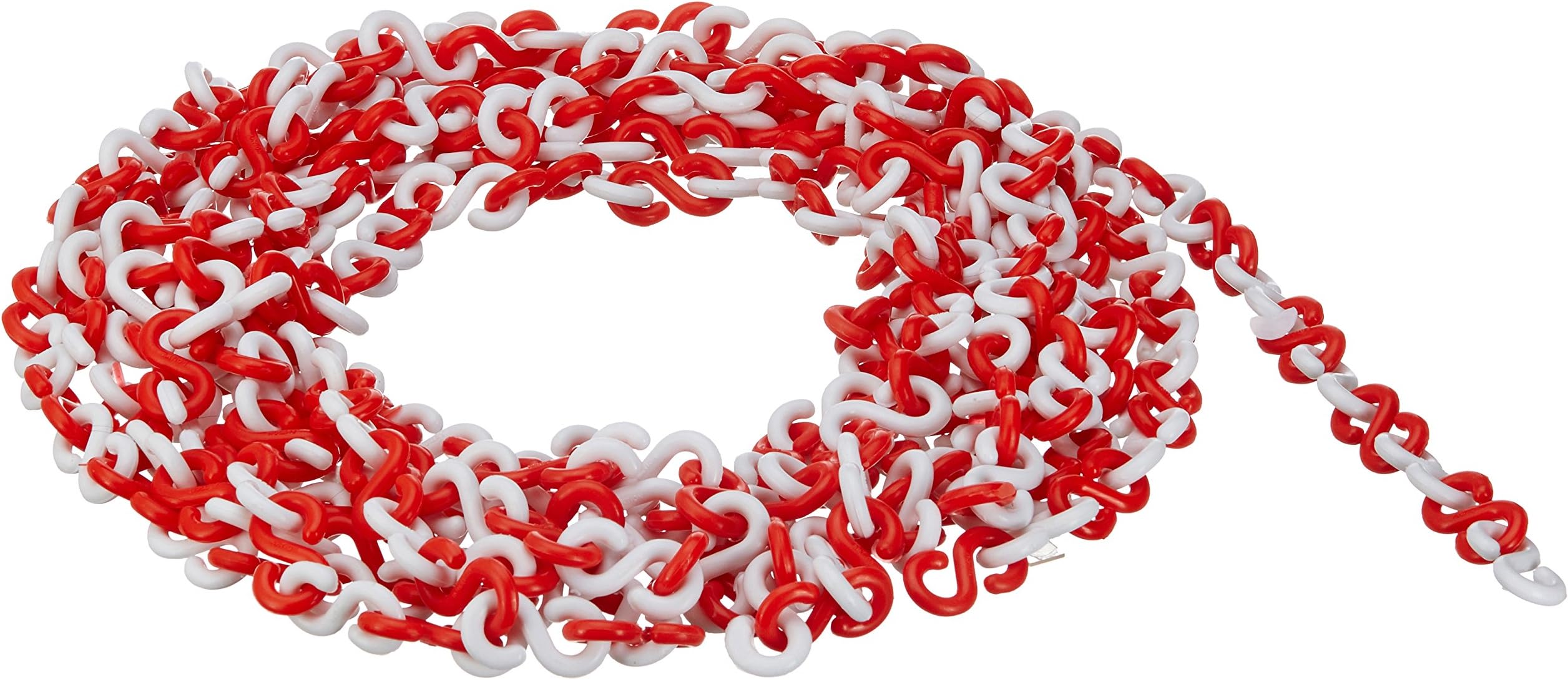 Plastic Chain AK-PCS - Size 8 mm x 48 mm, Red and White (Pack of 10)