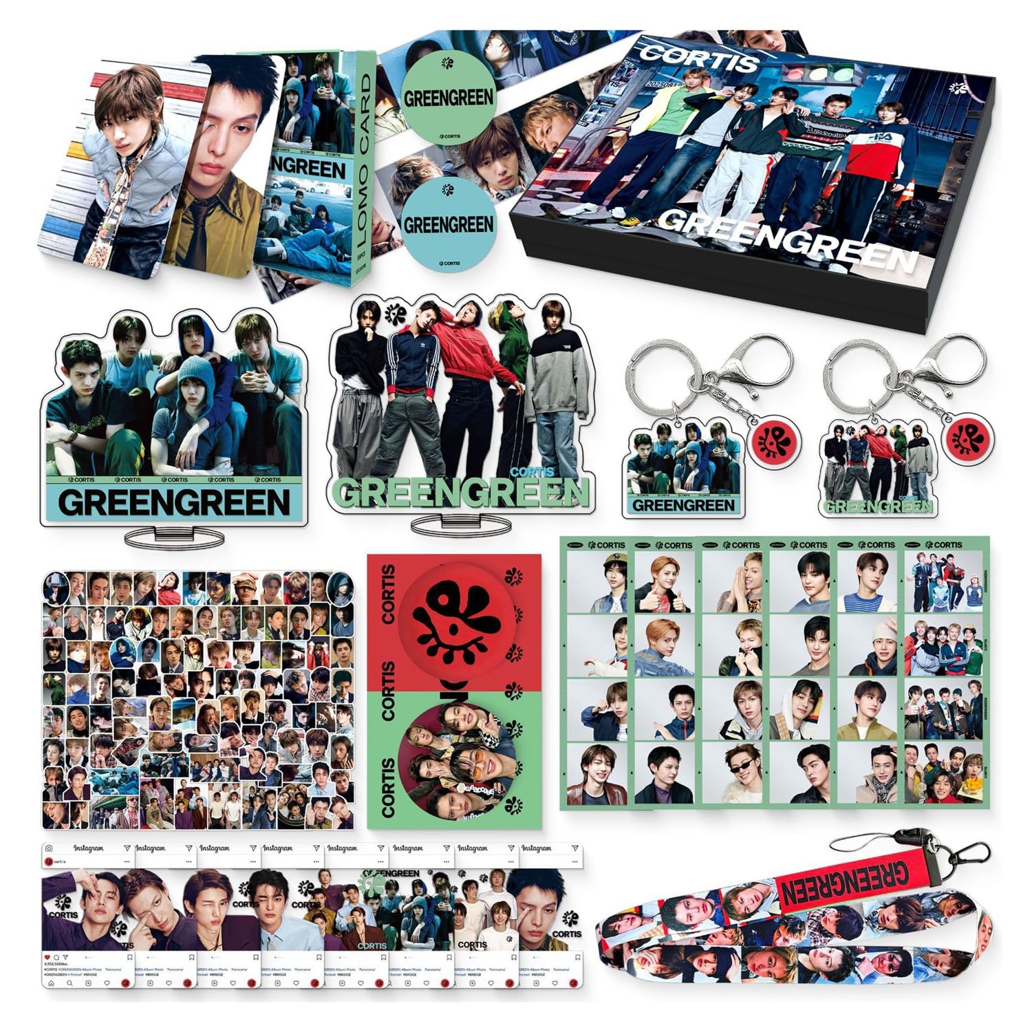 GreenGreen Album Merch Set 177Pcs Kpop Regalo collezione per ragazze Fans
