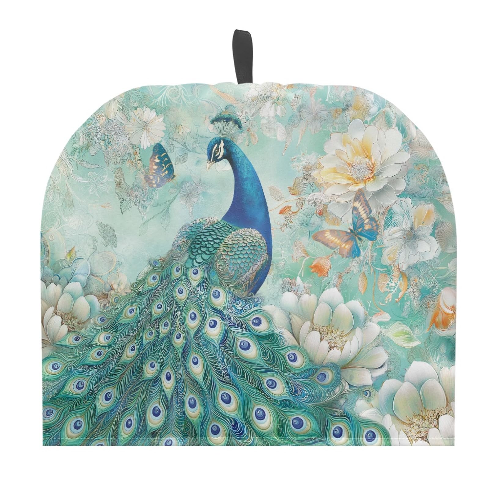 ZFRXIGN Floral Peacock Tea Cozy for Teapot Insulated Teapot Cozy for Women Tea Cozies Breakfast Tea Pot Cover Kettle Quilt for Kitchen Home Decor Blue