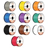 Iron Forge Cable 1000 ft 14 Gauge Primary Automotive Wire - 10 Roll Assortment Pack - 100 Ft of Copper Clad Aluminum Wire per Roll - for Home or Automotive