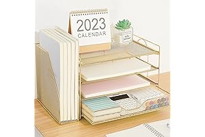 Opnice Desk Organizers and Accessories, 4-Tier Desk Paper Letter Tray Organizer