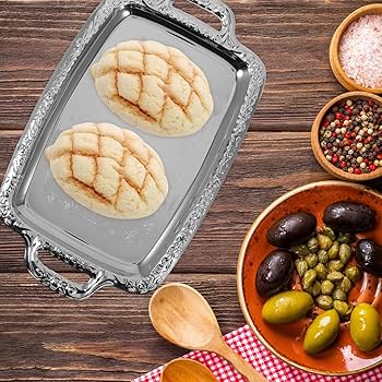 Amazon｜Cabilock エレガントな長方形シルバートレイ ミラートレイ