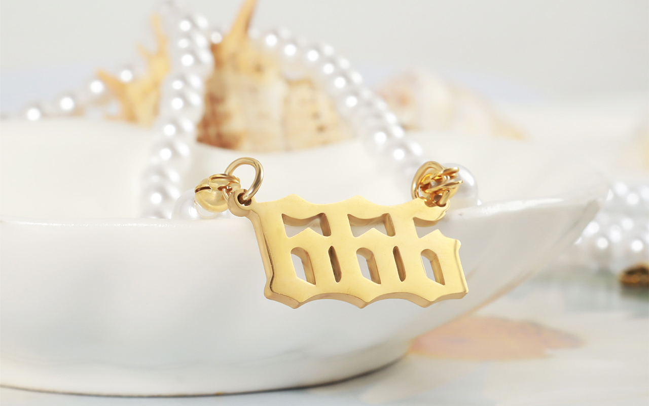 Amazon.com: Gold Angel Number Necklace for Women,Pearl