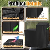 Vista 5 de Funda para freidora Bayou Classic700-701/700-704 600D Oxford cubierta de freidora para freidora de 4 galones con estante de carro, impermeable