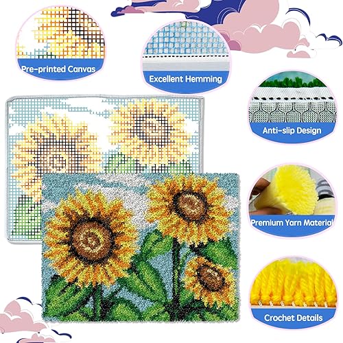 Miniatura 5 de YP Kits de ganchos de pestillo para niños y adultos, para manualidades, manualidades, decoración del hogar, festivales, regalos, 20.5 x 15 pulgadas