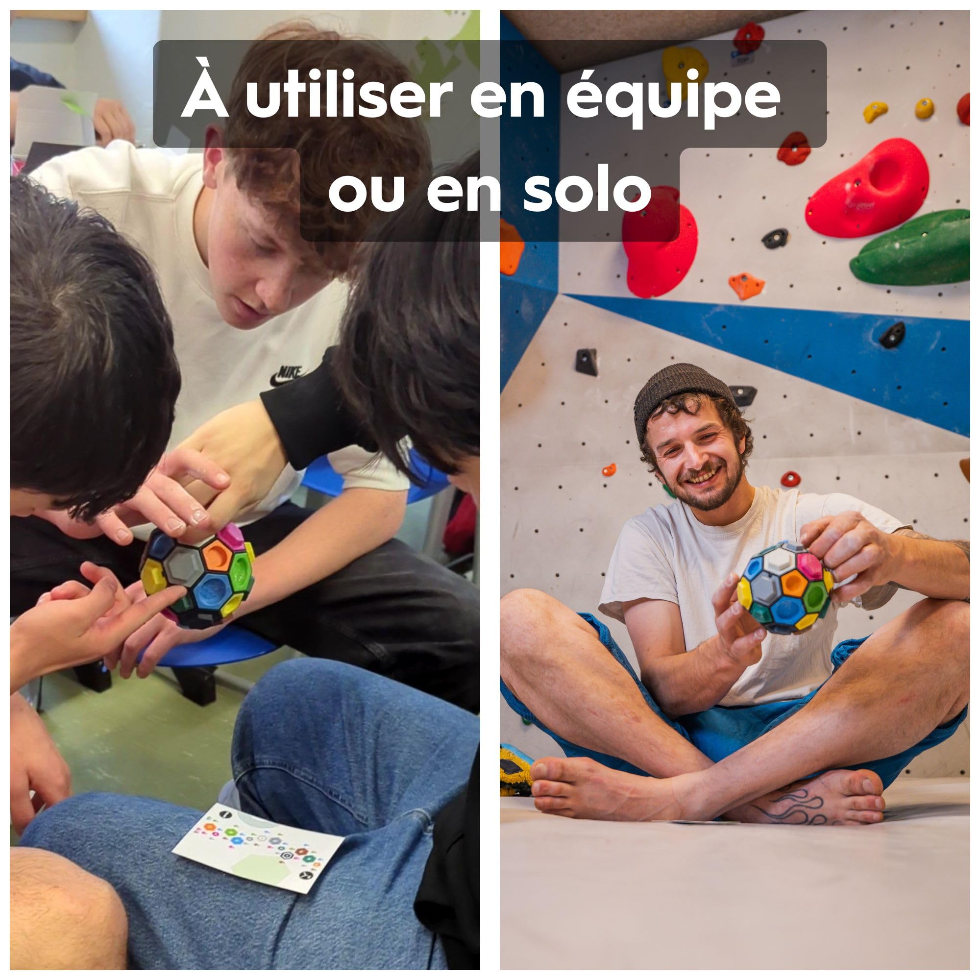 BOULDERBALL Team Climb – Jeu coopératif d'équipe et d'adresse (14+) – Travail d'équipe, concentration et réflexion stratégique – pour adolescents et adultes – Fabriqué en Italie