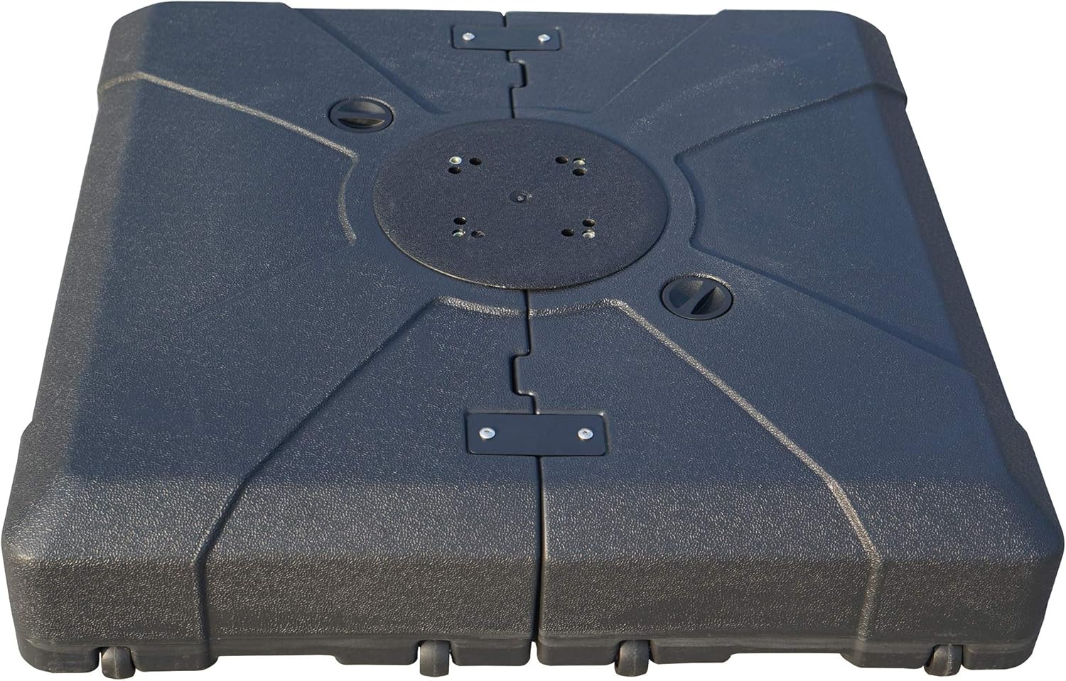 Kozyard Heavy Duty Patio Umbrella Stand Outdoor Base - Windproof, Weighted for Cantilever, Pool, Backyard, and Beach Umbrellas Base (Square 32”x32“)