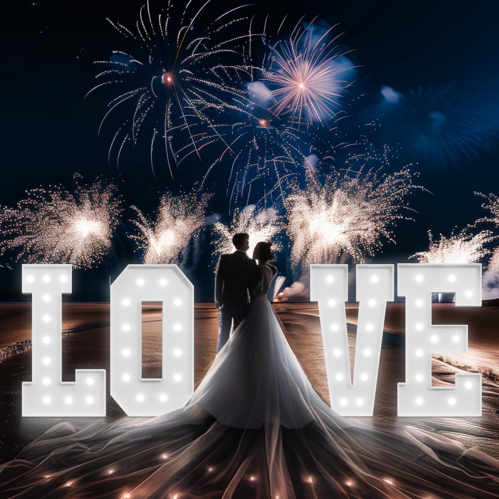 Lettere a LED illuminate per tendone, 1,2 m, grande cartello luminoso con numeri luminosi, fai da te, per sfondo di eventi, bar, club, riunioni di famiglia e celebrazioni, A, 120 cm