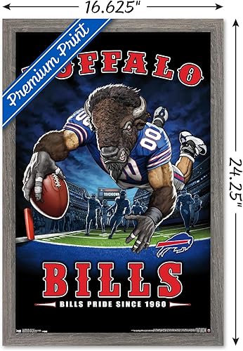 Miniatura 3 de Trends International NFL Buffalo Bills - Póster de pared de End Zone 17, 22.375 x 34 pulgadas, paquete de póster y montaje