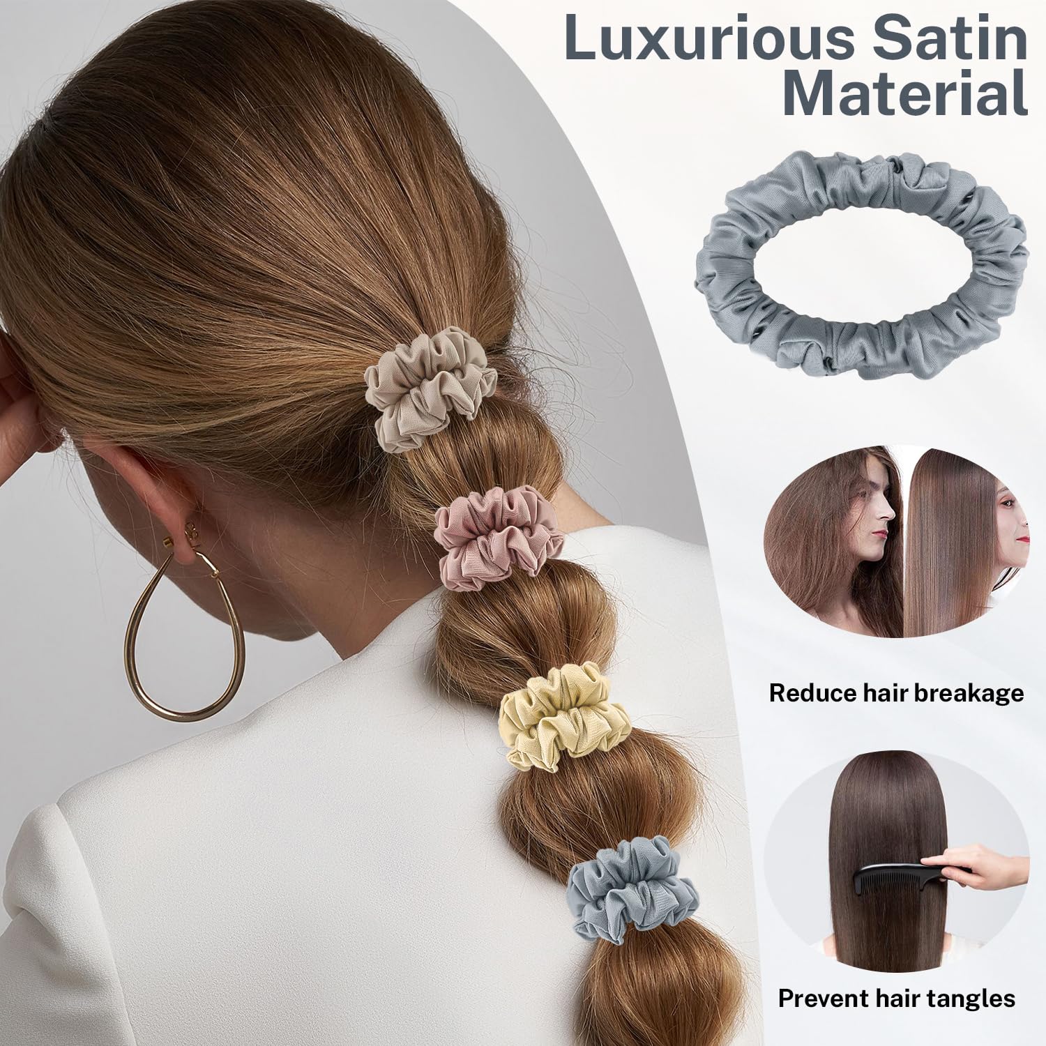 4Pcs Silk Scrunchies - Image 2