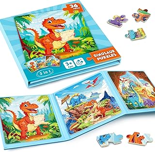 Comprar Puzzle MagnéTicos De Dinosaurio para NiñOs,Rompecabezas para Viajar De 36 Piezas para NiñOs De 3 A 8 AñOs,Puzzle para Niño para Mejorar La Inteligencia,Actividades con En AvióN,CumpleañOs