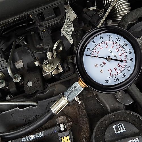 Miniatura 7 de Clatoon Kit de probador de compresión de cilindro de motor de gasolina, medidor de compresión de motor pequeño, calibre de herramienta automotriz