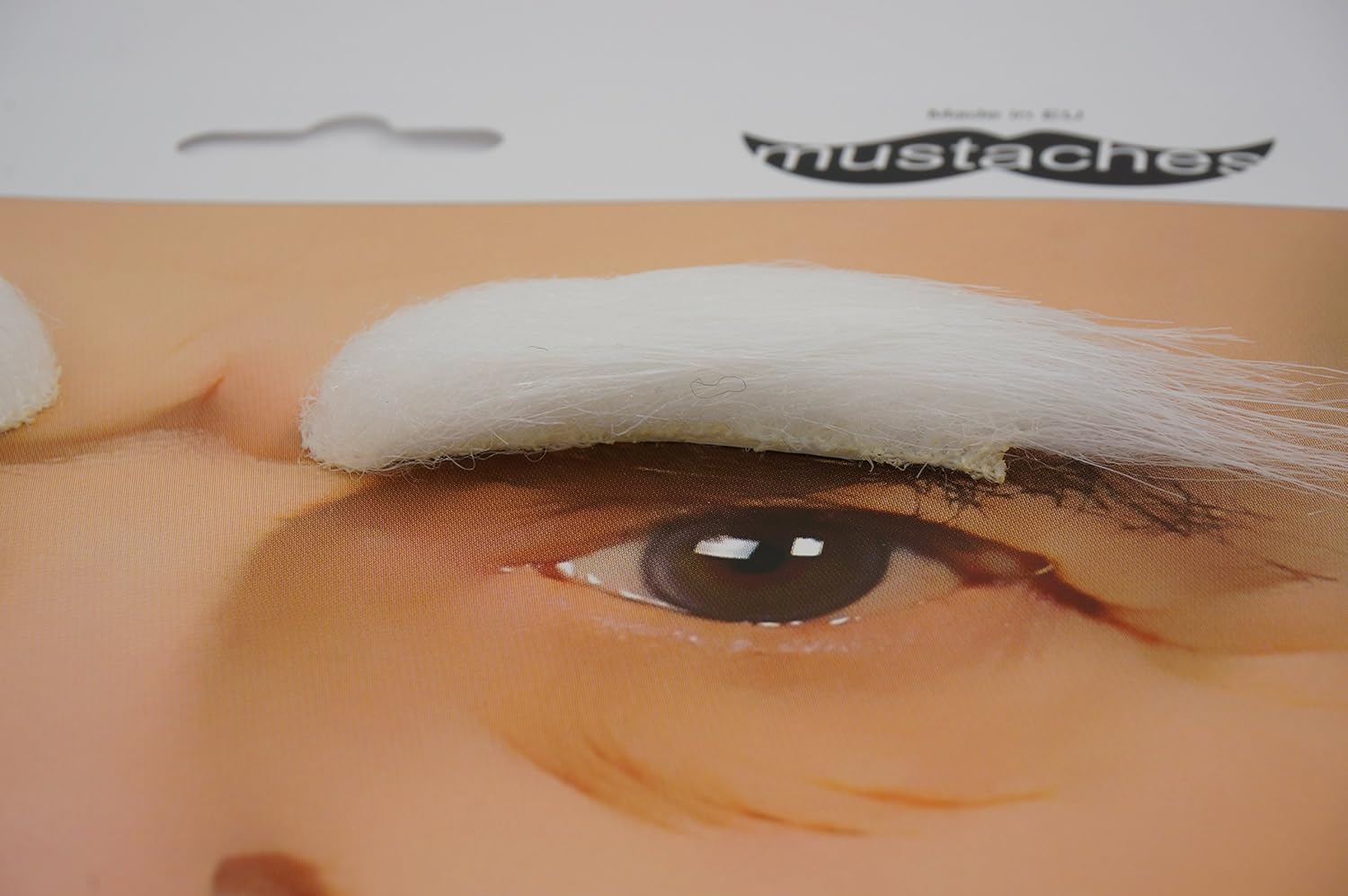 Mustaches Self Adhesive Bushy Eyebrows Fake Eyebrows, Novelty, False Facial Hair, Costume Accessory for Adults,White Color : Clothing, Shoes & Jewelry