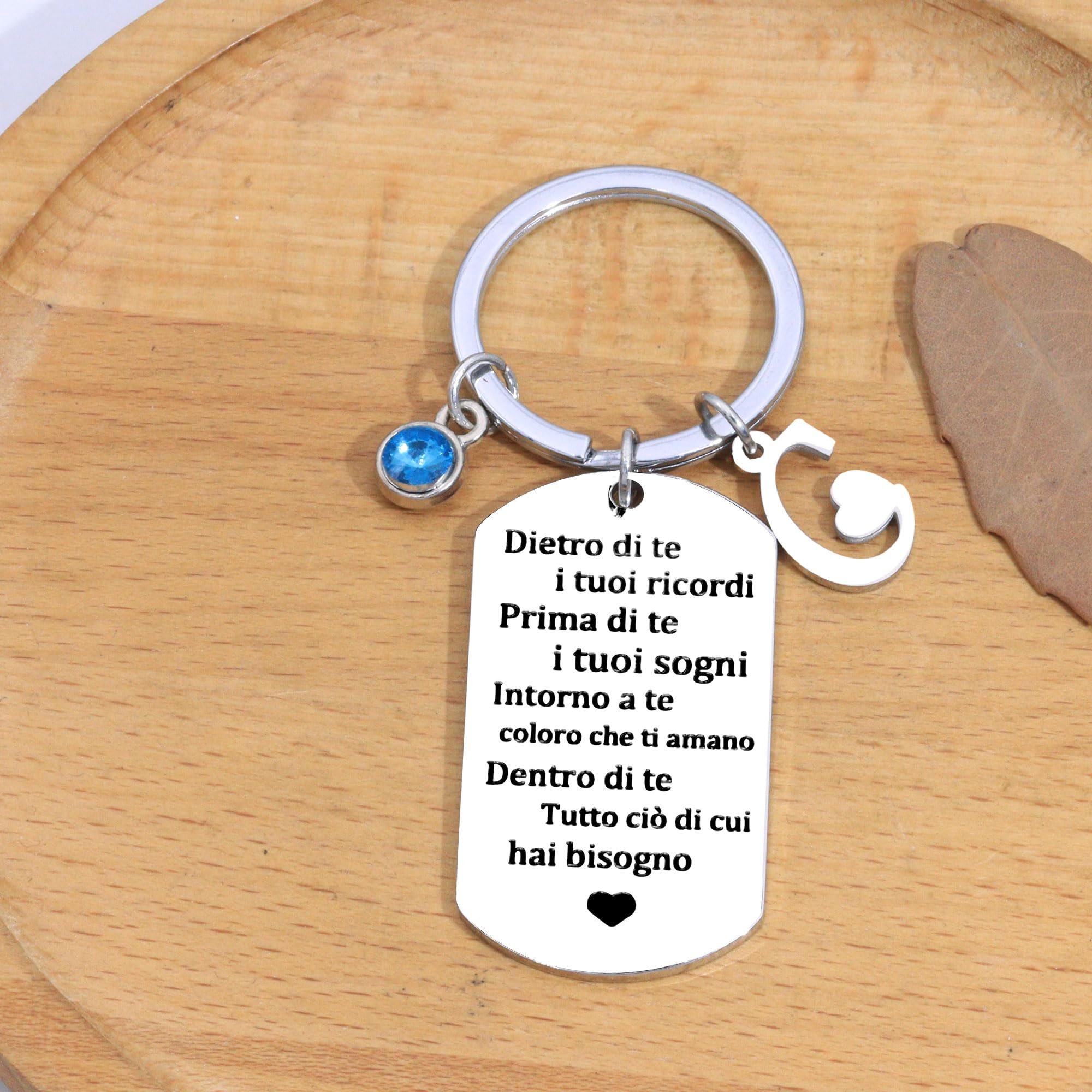 Inpirazione Portachiavi Regalo,Argento 26 Lettera A-Z Inglese Initial Pendente Portachiavi Per Le Donne Uomini Unisex Figlia Figlio Sorelle Amici Amante Compleanno Natale Laurea