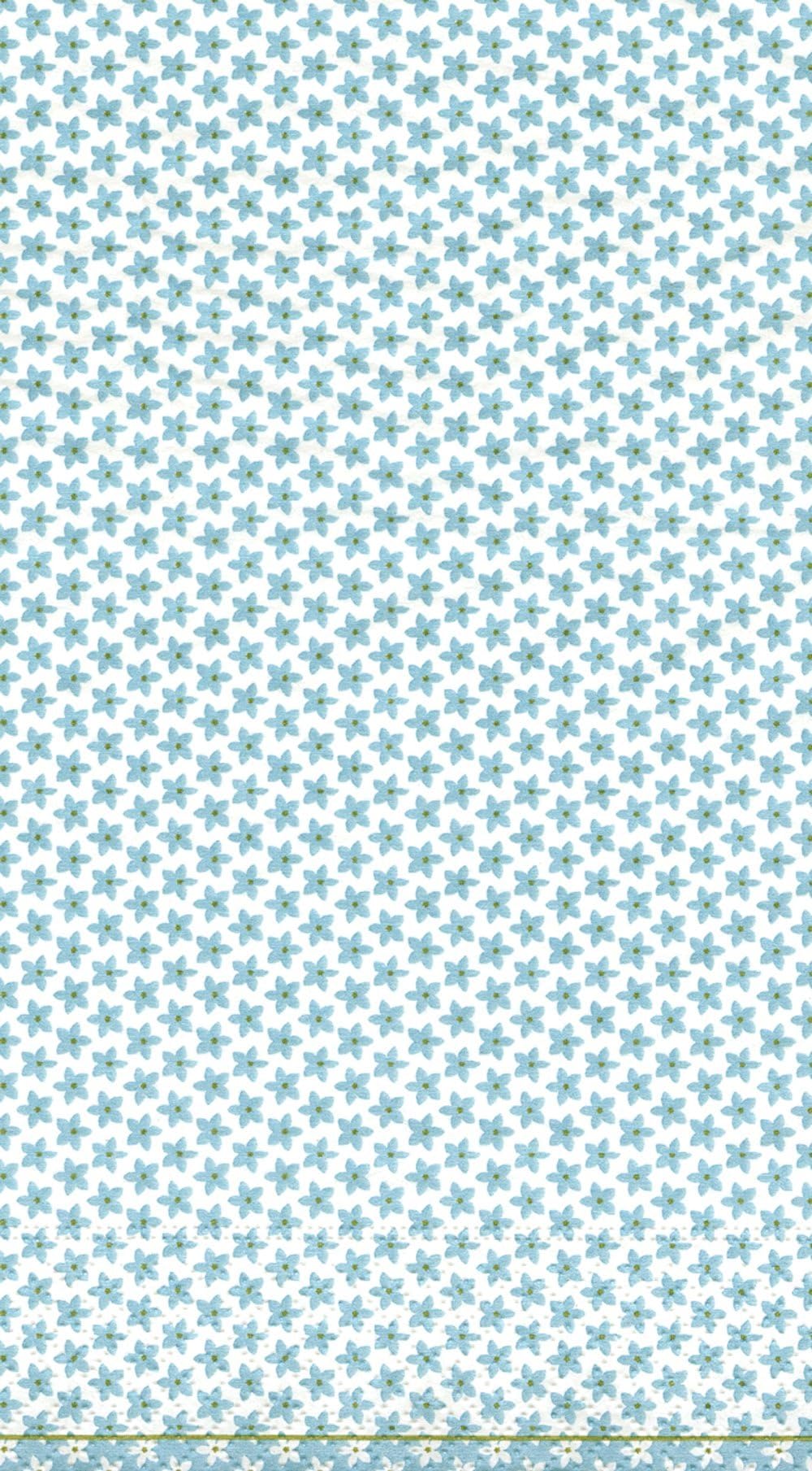 Entertaining with Caspari Calico Paper Guest Towels, Blue, Pack of 15