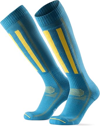 DANISH ENDURANCE Merino Wool Thermal Ski Socks, Shin Padding, Warm, for Men & Women 1 & 2Pack