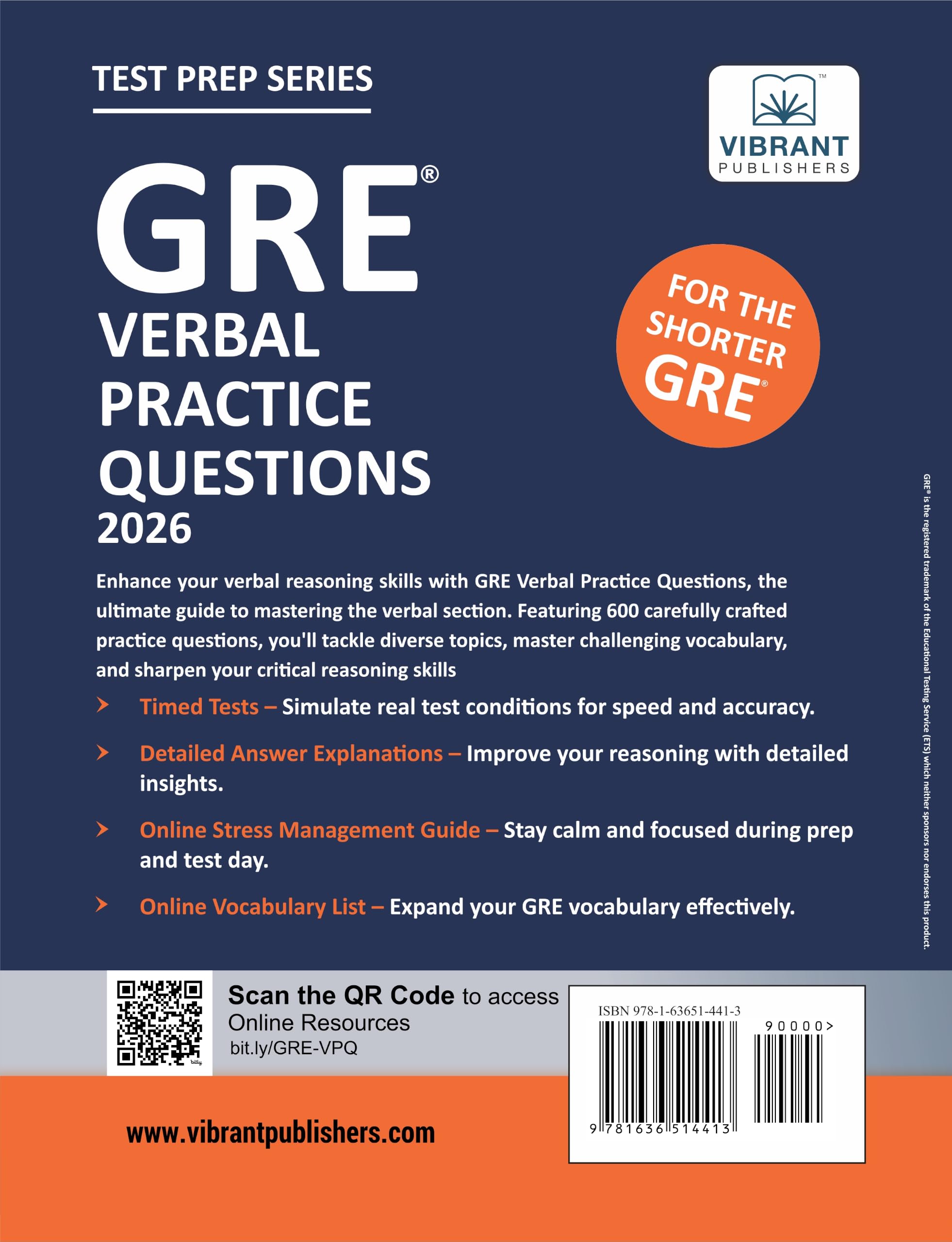 GRE Verbal Practice Questions: Includes 600+ Questions, 2 Timed Tests, High-Difficulty Sections, Detailed Answer Explanations | Ultimate GRE Verbal Prep 2025-2026