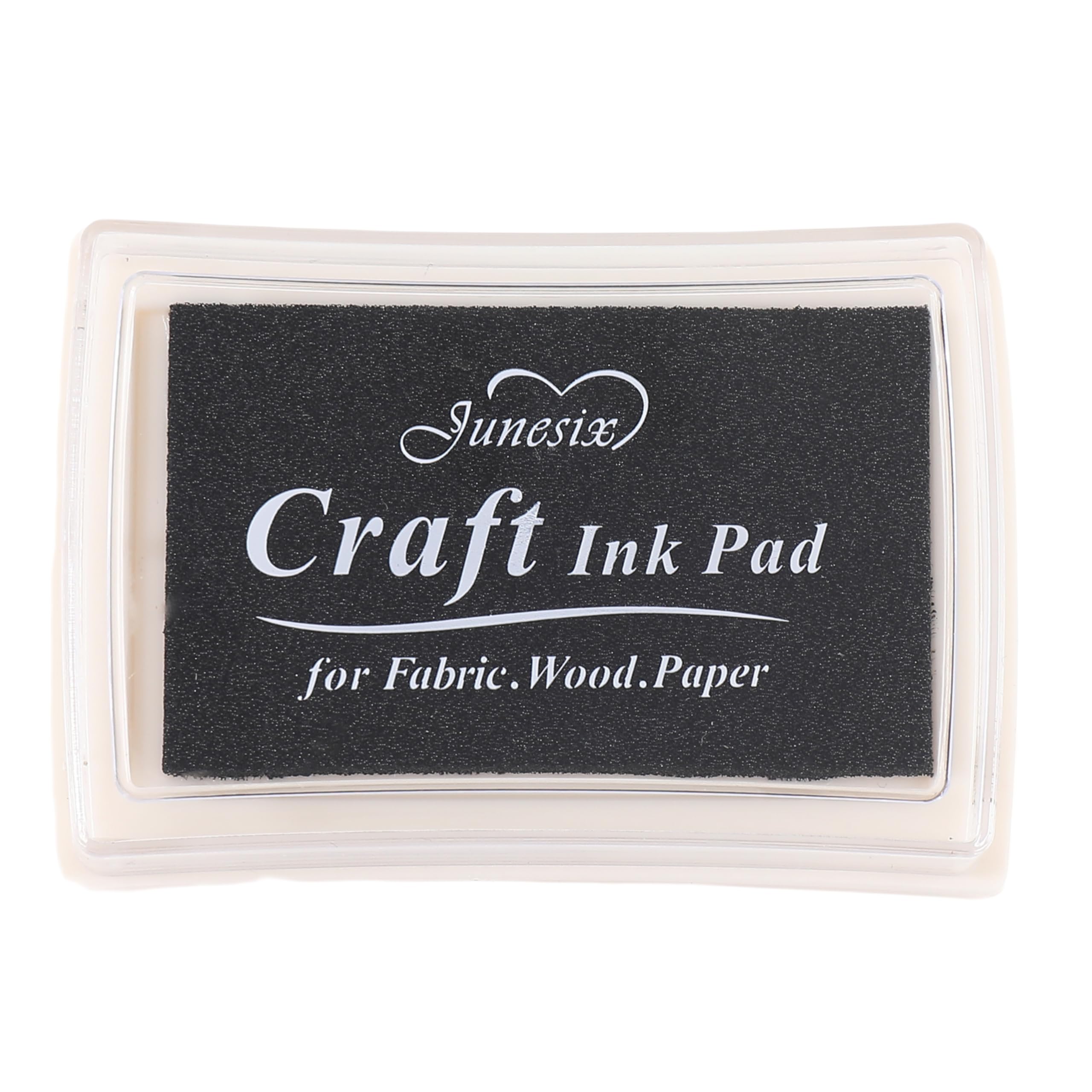YPSelected Craft Stamp Ink Pad for Paper Wood Fabric 15 Colors Available for Rubber Stamps (Black)