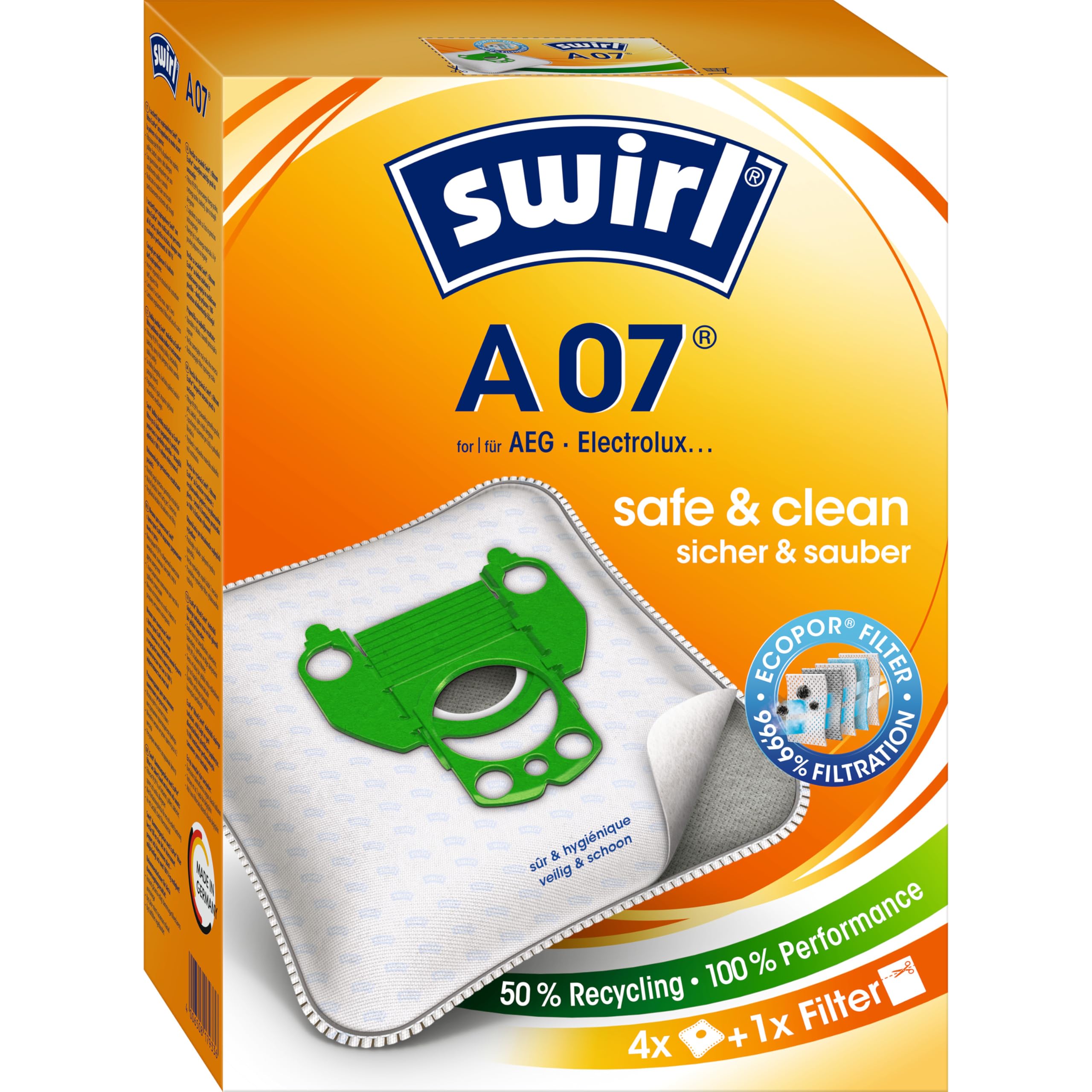 Swirl A 07 AirSpace 179336 Vacuum Cleaner Bags