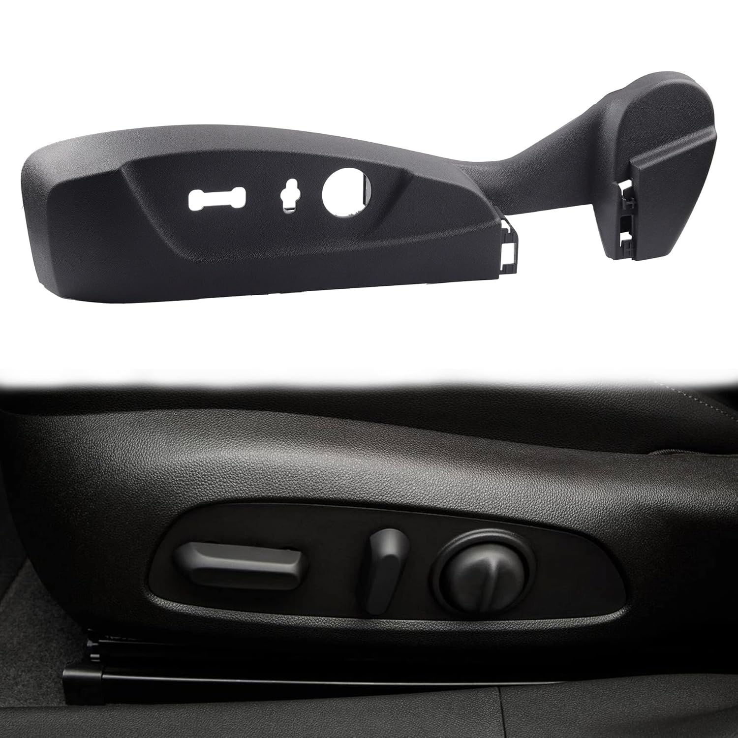 Dasbecan Left Driver Side Seat Switch Bezel Trim Panel Compatible with Chevrolet Malibu 2013 2014 2015 2016 Replaces 22753131(Black) Seat Adjuster Switch Bezel Cover Bronze
