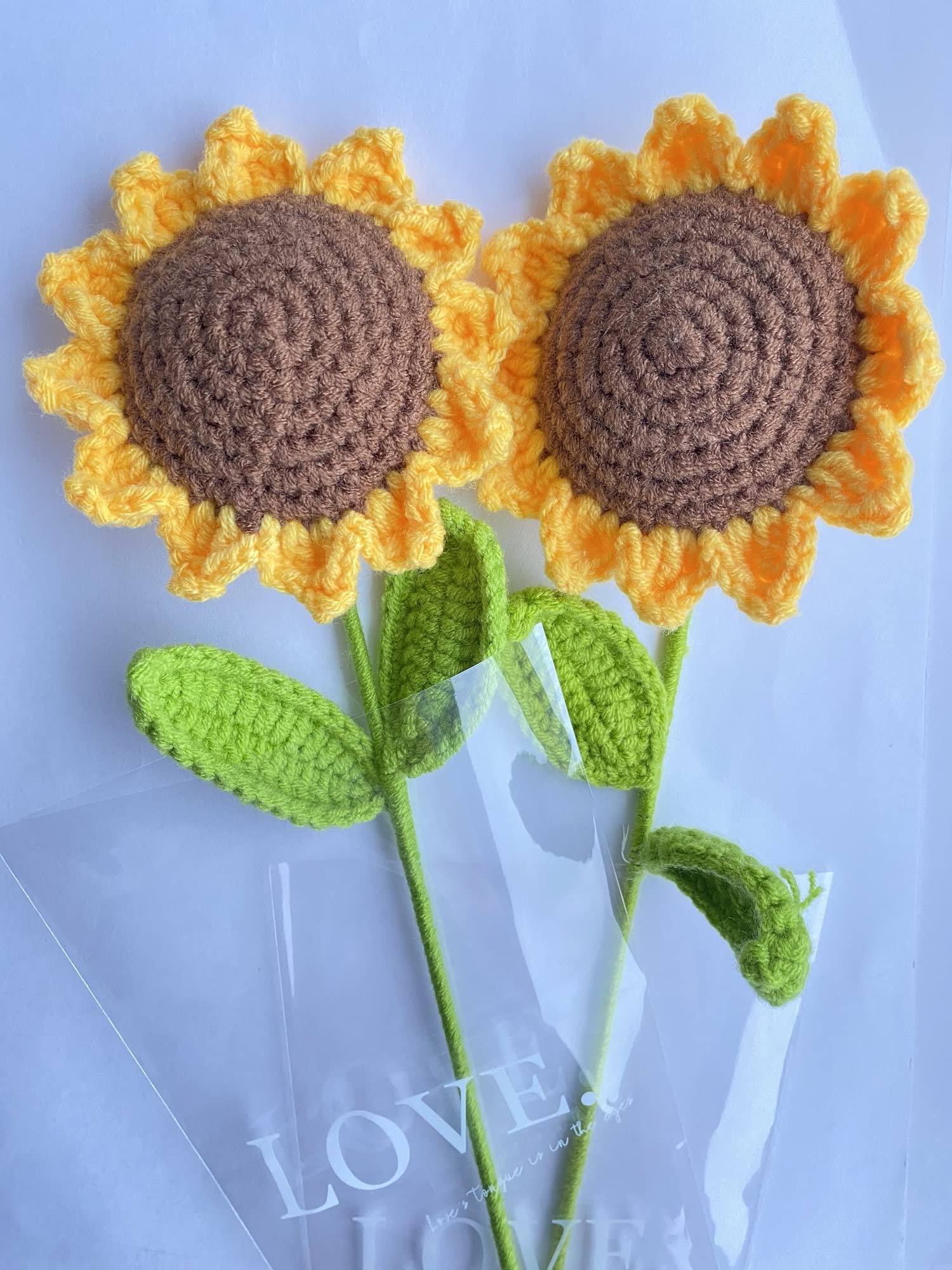 ND Hand Braided Flower, Hand Braided Sunflower with White Bell Orchid Pendant, Sunflower Two Piece Birthday Valentine's Day