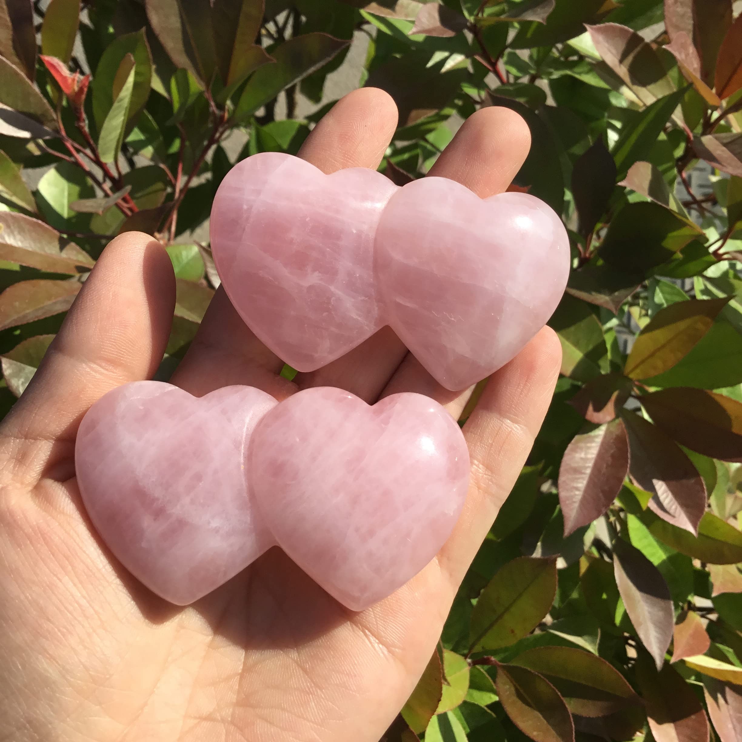 Amazon.co.jp: 天然ローズクォーツ クリスタル ハート型ストーン