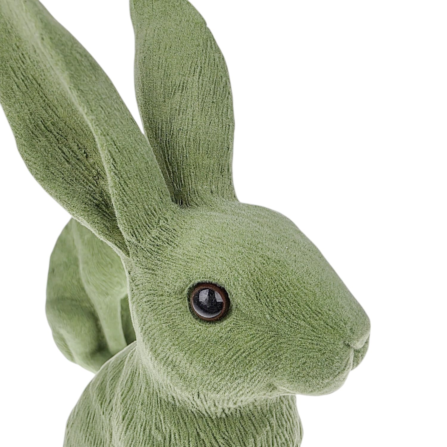 MACOSA AM14357_x2 Osterhasen 2er Set Grün Polyresin 26 cm Dekohase Hase Skulptur Oster-Deko Osterdekoration Figur Dekohase Dekofigur Ostern Dekoration Tischdeko