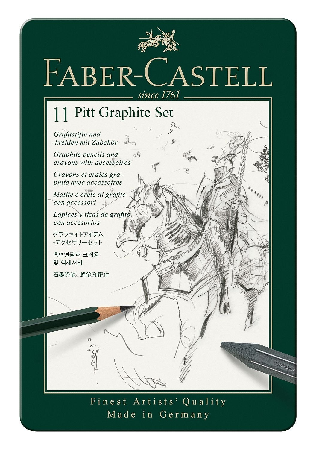 Faber-Castell 11 Piece Pitt Graphite Tin Set