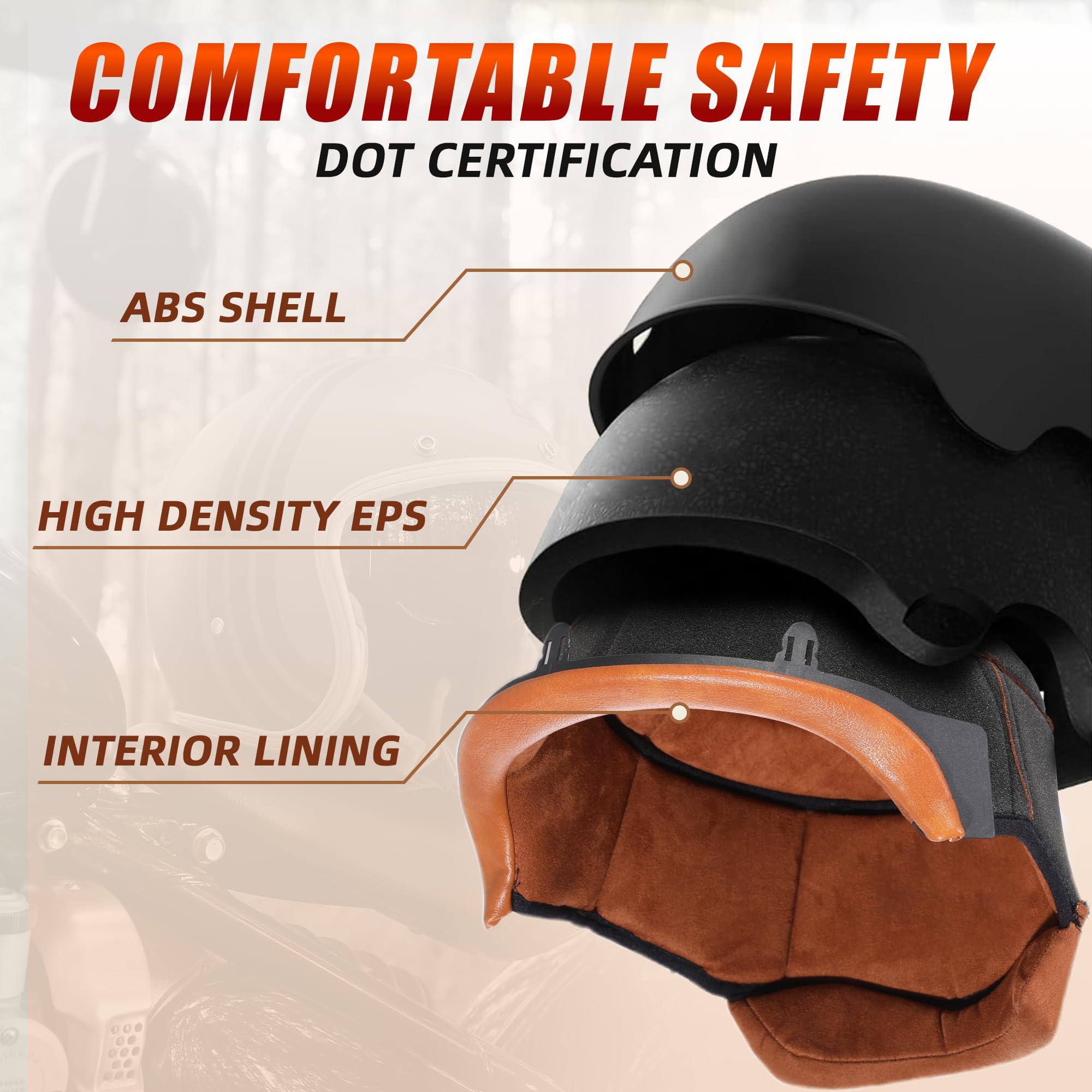 Amazon.com: TRIANGLE 3/4 Motorcycle Helmet,Retro Vespa Open