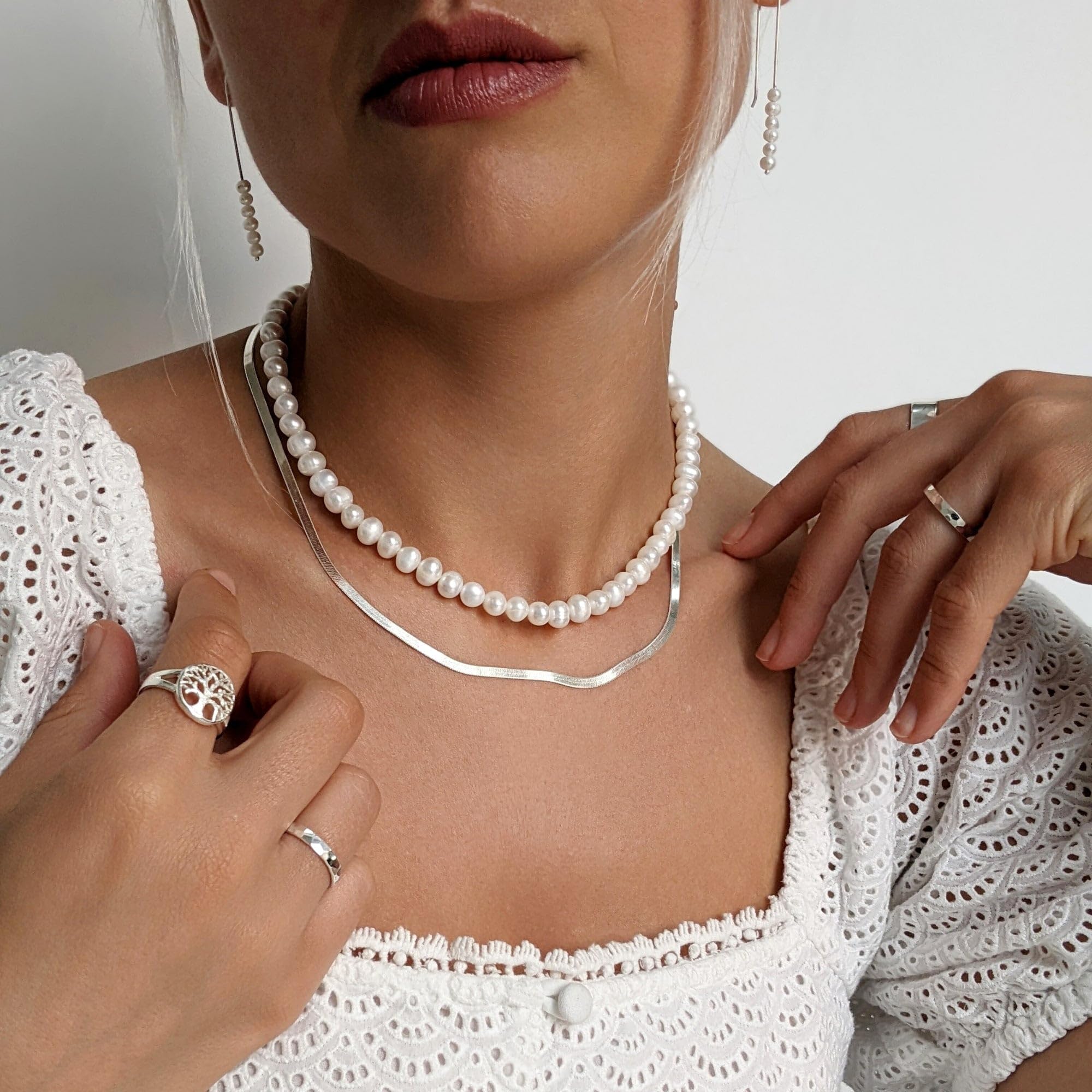 Silverly Anillos de plata de ley 925 con el árbol de la vida para mujer | Anillo de promesa celta redondo para hombre | Anillos inspirados en la naturaleza para adolescentes | Regalos espirituales