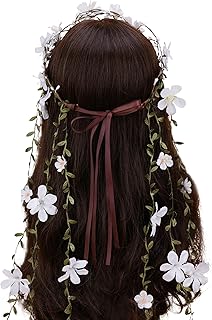 Flower Headpiece for Women - Fairy Floral Headband Flower Crown for Prin...