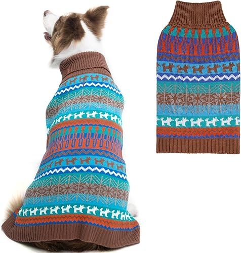 Miniatura 8 de Mihachi Suéter para perro - Abrigo de invierno Ropa con rayas coloridas para clima frío