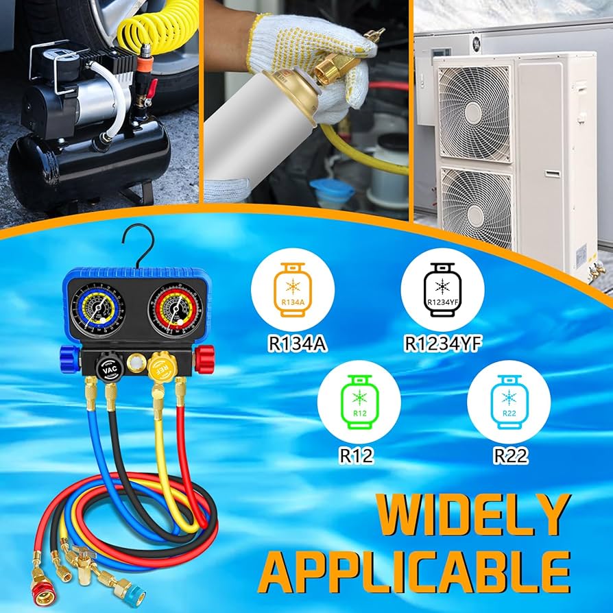 thumbnail image 2 of Buy Lichap AC R1234YF R134A Gauge Set, Autootive Anifold Gauge 2 of 11