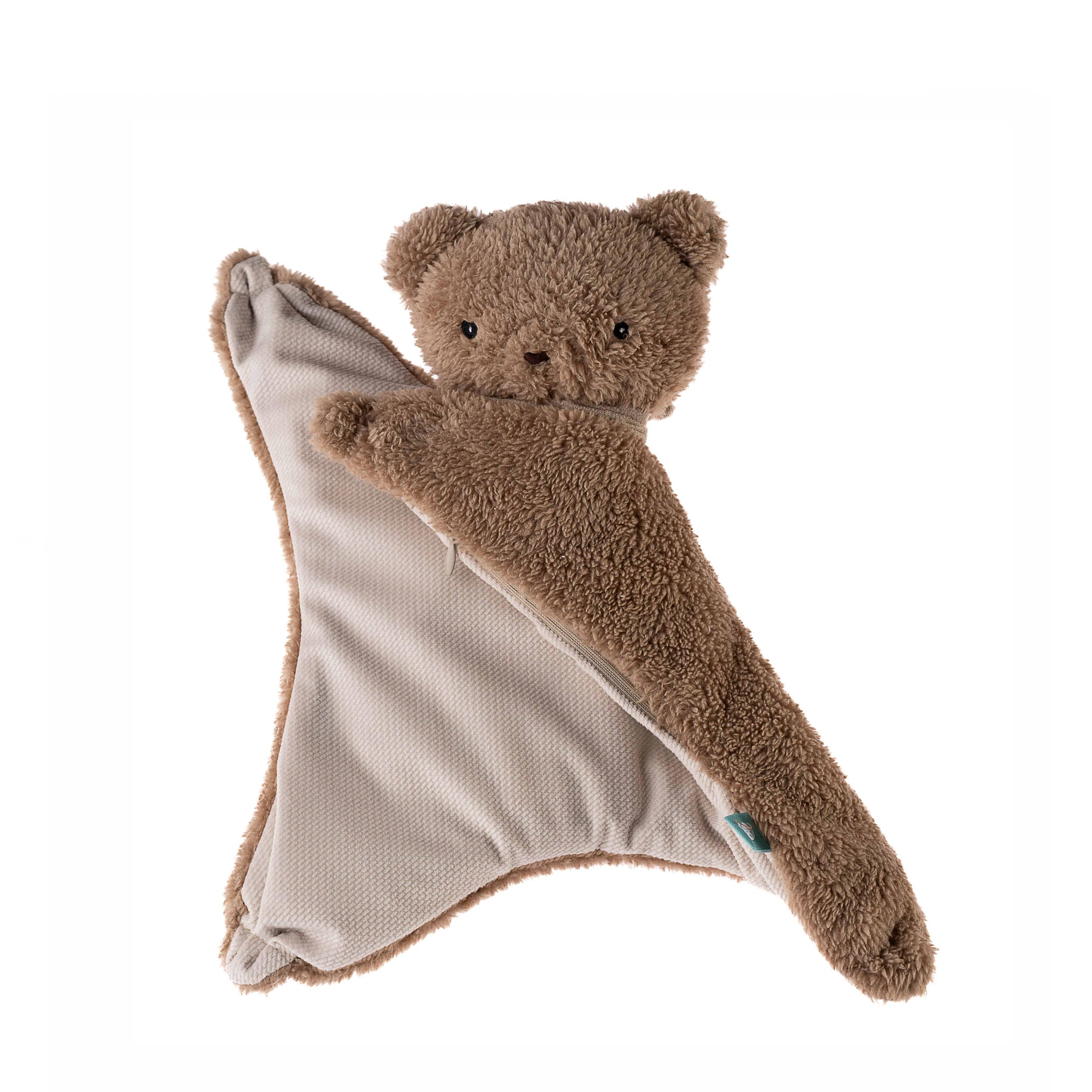 myHummy Doudou Ours Marron - Doudou lesté pour bébé 3-6 kg avec coussin chauffant en triticale et lavande - Apaise Moro-Reflex