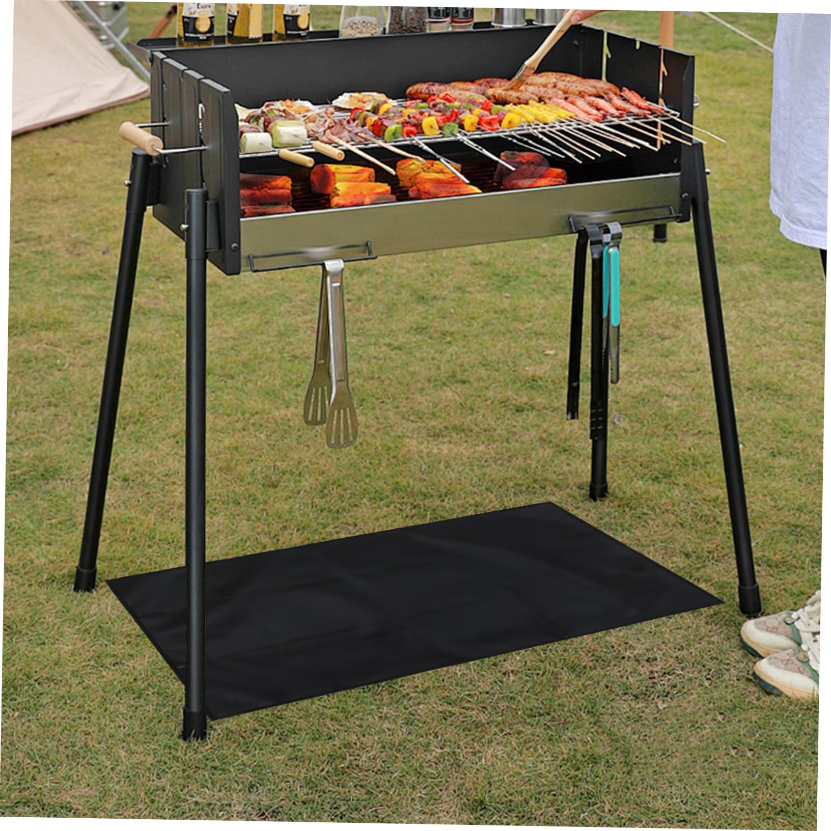 BESTonZON Tapis De Ignifuge pour Barbecue Tapis De Grillade Chaleur Parfait pour Et pour Camping Et Extérieur